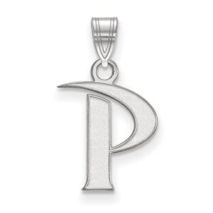10k White Gold Pepperdine U. Small Initial P Pendant
